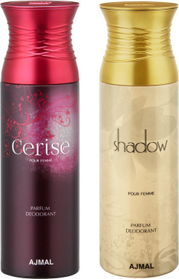 

Ajmal Cerise & ShadowHer Deodorants for Women pack of 2 Deodorant Spray - For Women(400 ml, Pack of 2)