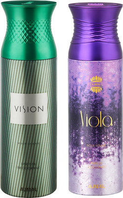 

Ajmal Vision & Viola Deodorants for Men & Women pack of 2 Deodorant Spray - For Men & Women(400 ml, Pack of 2)