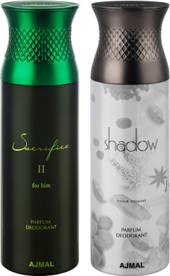 

Ajmal Sacrifice II Him & ShadowHim Deodorants for Men pack of 2 Deodorant Spray - For Men(400 ml, Pack of 2)