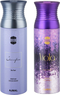 

Ajmal SacrificeHer & Viola Deodorants for Women pack of 2 Deodorant Spray - For Women(400 ml, Pack of 2)