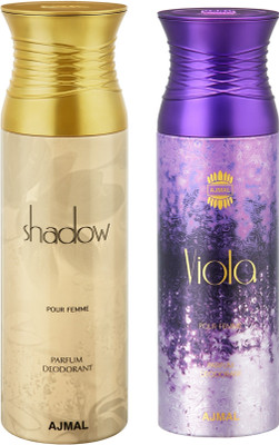 

Ajmal ShadowHer & Viola Deodorants for Women pack of 2 Deodorant Spray - For Women(400 ml, Pack of 2)
