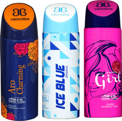 

Arochem A-2-8-10 DEODORANT NEW LATEST COMBO PACK OF 3 200 ML BOTTAL PURE PERFUME NO ALCOHOL DYNAMIC DEODORANT SPRAY Deodorant Spray - For Men & Women(200 ml, Pack of 3)