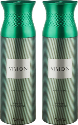

Ajmal Vision & Vision Deodorants for Men pack of 2 Deodorant Spray - For Men(400 ml, Pack of 2)