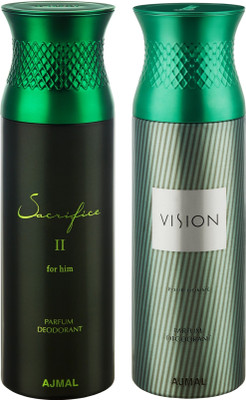 

Ajmal Sacrifice II Him & Vision Deodorants for Men pack of 2 Deodorant Spray - For Men(400 ml, Pack of 2)