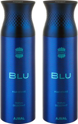 

Ajmal Blu & Blu Deodorants for Men pack of 2 Deodorant Spray - For Men(400 ml, Pack of 2)