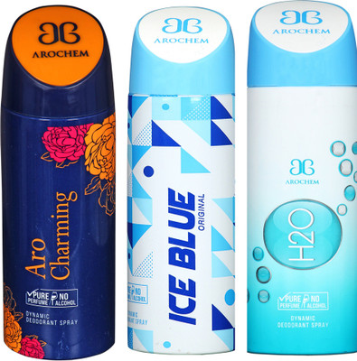 

Arochem A-2-8-9 DEODORANT NEW LATEST COMBO PACK OF 3 200 ML BOTTAL PURE PERFUME NO ALCOHOL DYNAMIC DEODORANT SPRAY Deodorant Spray - For Men & Women(200 ml, Pack of 3)