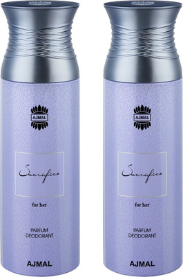 

Ajmal SacrificeHer & SacrificeHer Deodorants for Women pack of 2 Deodorant Spray - For Women(400 ml, Pack of 2)
