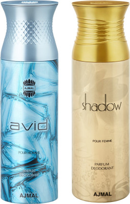 

Ajmal Avid & ShadowHer Deodorants for Men & Women pack of 2 Deodorant Spray - For Men & Women(400 ml, Pack of 2)