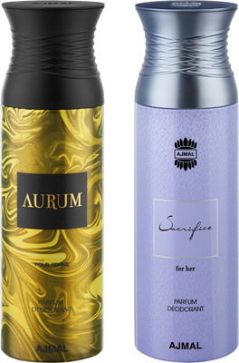

Ajmal Aurum & SacrificeHer Deodorants for Women pack of 2 Deodorant Spray - For Women(400 ml, Pack of 2)