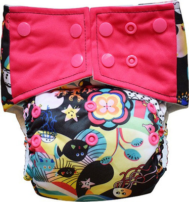 

kiddiehug Ready-to-wear All in One diaper 0-2 year Pink (Aquarius) - New Born(8 Pieces)