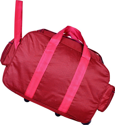 

Fast Fashion (Expandable) DUFFLE BAG Duffel Strolley Bag(Red)