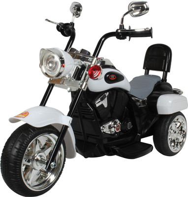 

Baybee Cruiser Battery Operated Bike Battery Operated Ride On(White), White;multi colour