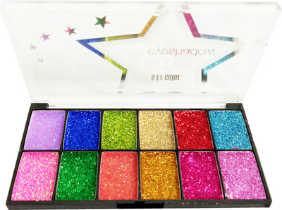 

S.F.R Color 12 Color Eye Shadow Palette Glitter (No-6732) 14 g(MultiColor)
