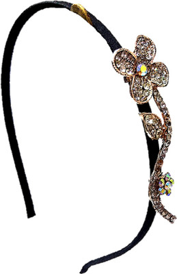 

Proplady Partywear Stylish Rhinestone Hair Band for Girls & Women|Wedding Hair Accessories|Designer Hair Band, Head Band, Hair Chain, Hair Accessory Set(Copper)