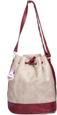 

JG Shoppe Shoulder Bag(Beige, Maroon)