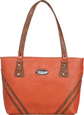 

Janta Soft Shoulder Bag(Orange, Brown), Brown;orange