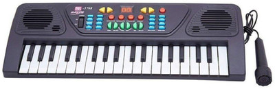 

Bluwings Musical Learning 37 Key Keyboard Piano with Mic and Recording Toy For Kids(Black)