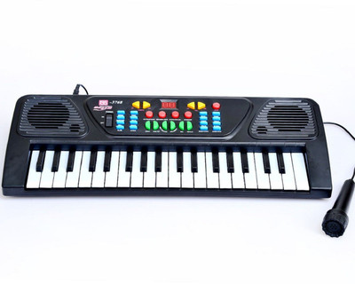 

Bluwings Kids 37 Key Keyboard Piano with Mic and Recording Musical Learning Toy(Black)