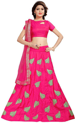 shoryam fashion Embroidered Semi Stitched Lehenga Choli(Pink) Flipkart