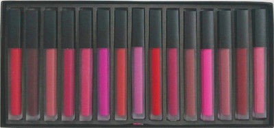 

Angelie Huda Beauty Set of 16 Liquid Lipstick(MultiColour)