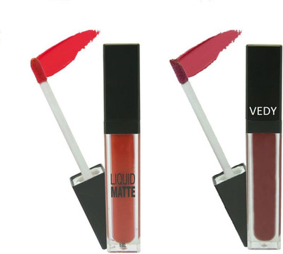 

Vedy liquid Matte red and grape combo(multicolor, 12 ml)