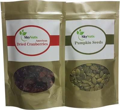 

SKYNUTS Premium Value Combo Pack # Cranberries 100g & Pumpkin Seeds 100g # Cranberries(200 g, Pouch)