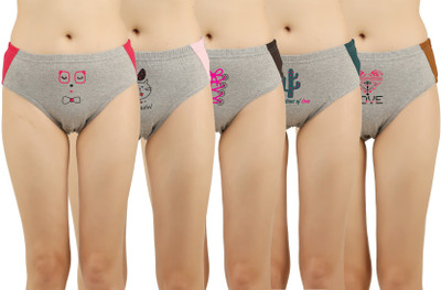 VAISHMA Women Hipster Multicolor Panty(Pack of 5)