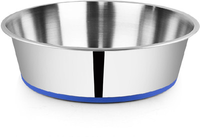 

Bow! Wow !! Bow-Wow Carina full Silicon Bonded Base Pet Bowl(13 Cm.) Round Stainless Steel Pet Bowl(480 ml Blue)