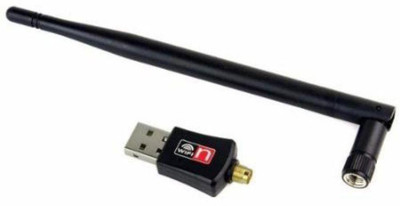 

SCORIA 802.11N USB 600 mbps WiFi Wireless Adapter Computer LAN Card With Network Card Antenna USB Adapter(Black)