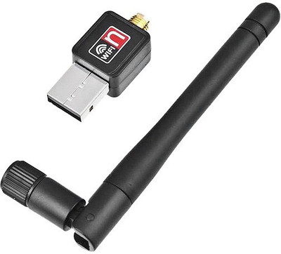 

SEGGO USB WiFi Dongle Adapter with Antenna USB Adapter(Black)