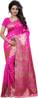 

Style U Self Design Banarasi Poly Silk Saree(Pink)