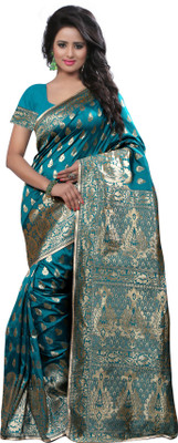 

Style U Printed Kanjivaram Poly Silk Saree(Blue)