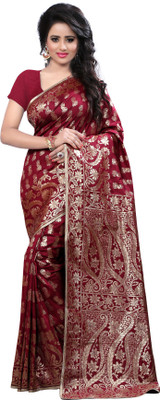 

Style U Printed Banarasi Art Silk Saree(Maroon)
