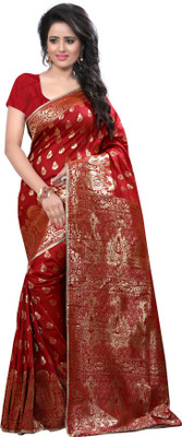 

Style U Self Design Bollywood Poly Silk Saree(Red)