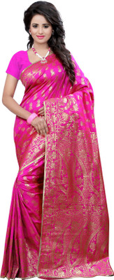 

Style U Self Design Banarasi Banarasi Silk Saree(Pink)