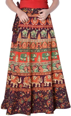 Sttoffa S Animal Print Women Wrap Around Brown Skirt