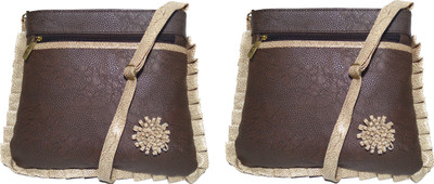 

AZED Collections Girls Casual Multicolor Rexine Sling Bag