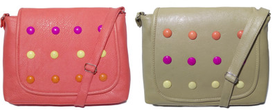 

AZED Collections Girls Casual Multicolor Rexine Sling Bag