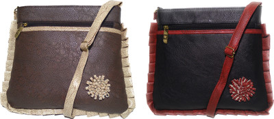 

AZED Collections Girls Casual Multicolor Rexine Sling Bag
