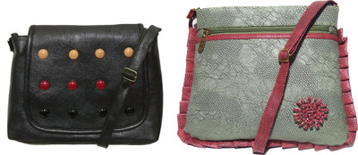 

AZED Collections Girls Casual Multicolor Rexine Sling Bag