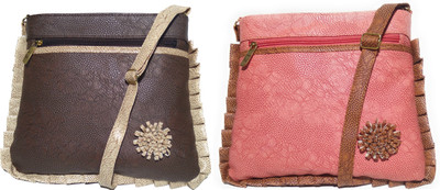 

AZED Collections Girls Casual Multicolor Rexine Sling Bag