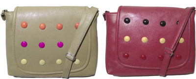 

AZED Collections Girls Casual Multicolor Rexine Sling Bag