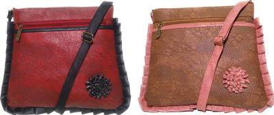 

AZED Collections Girls Casual Multicolor Rexine Sling Bag