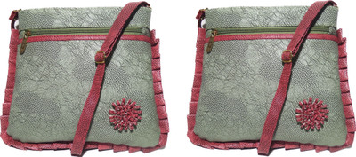 

AZED Collections Girls Casual Multicolor Rexine Sling Bag