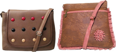 

AZED Collections Girls Casual Multicolor Rexine Sling Bag