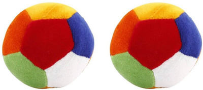 

Red Ballons Pack of 2 Soft multicolour Balls - 5 mm(Multicolor)