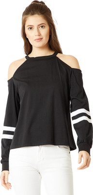 Miss Chase Full Sleeve Solid Women Sweatshirt