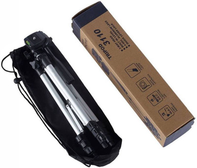 

DILURBAN Tripod-3110 Portable Camera Tripod With Three-Dimensional Head & Quick Release Plate Tripod TP13 Tripod Kit(BLACK,SILVER, Supports Up to 1500 g)