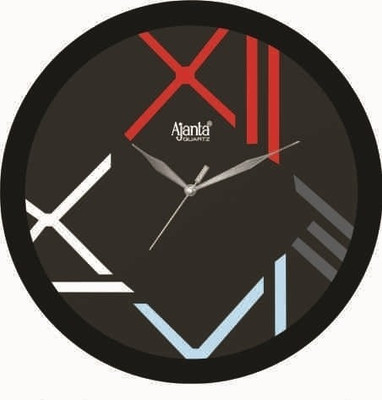 AJANTA Analog 30 cm X 30 cm Wall Clock(Black, With Glass) AJANTA Analog 30 cm X 30 cm Wall Clock(Black, With Glass)