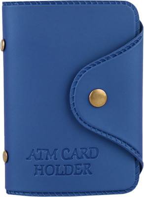 

R Men Casual Blue Artificial Leather Card Holder(12 Card Slots)